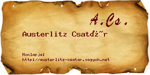 Austerlitz Csatár névjegykártya